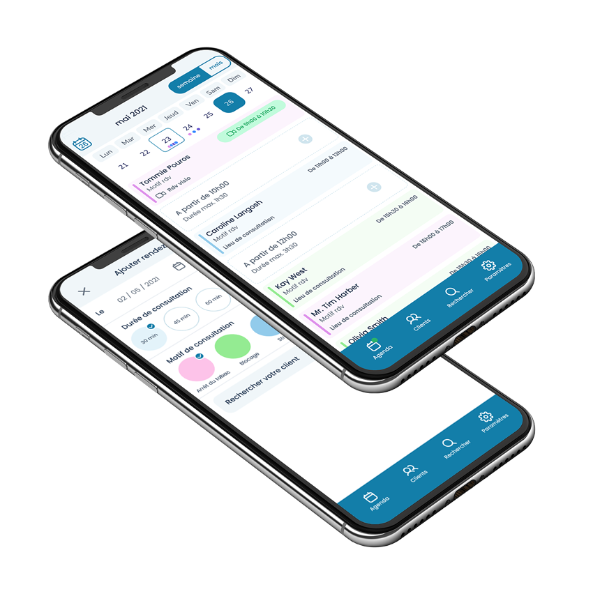 hypnolib UI UX application mobile d'un plateforme Saas